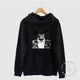 Black hooded zip-up jacket - Boire Prague