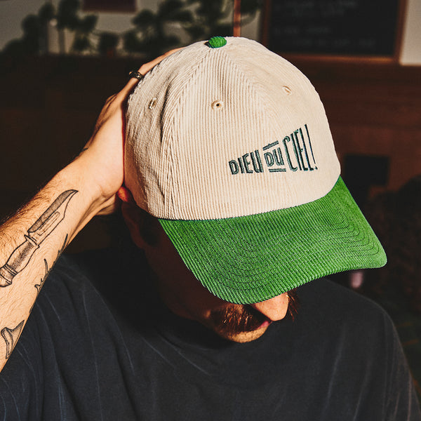 Casquette velours côtelé bicolore