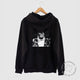 Black hooded zip-up jacket - Boire Prague